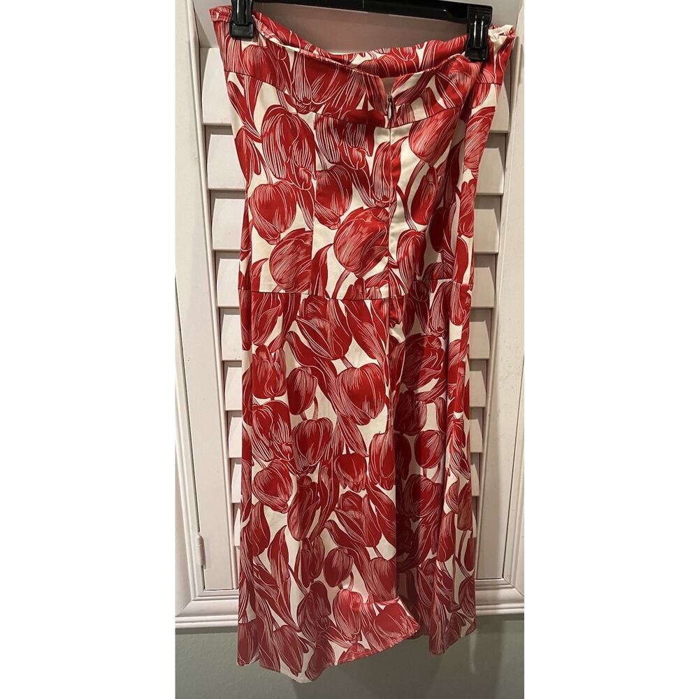 Notice Red flower Summer Dress Size 4 Red - Picture 5 of 6